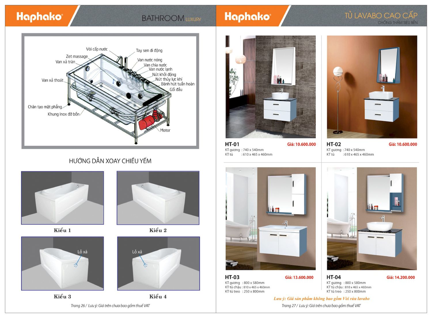 Thiết bị vệ sinh HAPHAKO Catalogue và Bảng giá mới nhất /Page 14